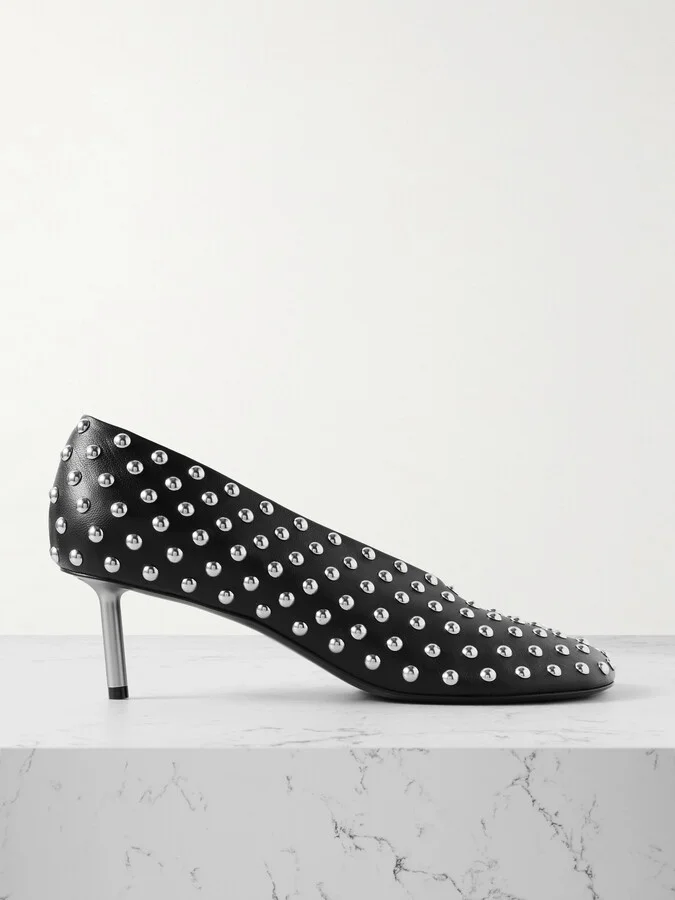 Jil Sander - Studded Leather Pumps - Black