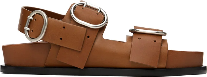 Jil Sander Tan Flat Sandals