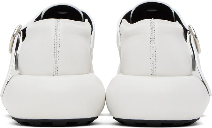 Jil Sander White Buckle Oxfords - Image 2