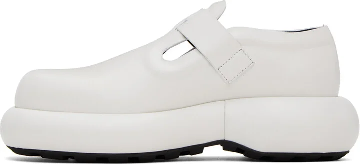 Jil Sander White Buckle Oxfords - Image 3