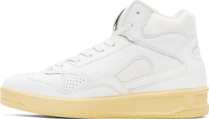 Jil Sander White High-Top Sneakers - Image 3