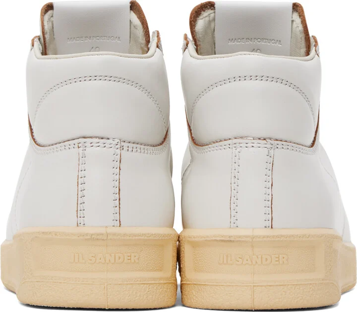 Jil Sander White Leather Sneakers - Image 2