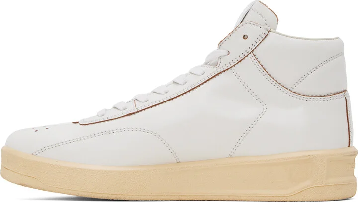 Jil Sander White Leather Sneakers - Image 3