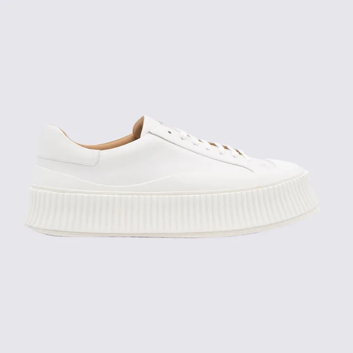 Jil Sander White Leather Sneakers
