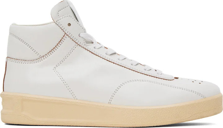 Jil Sander White Leather Sneakers
