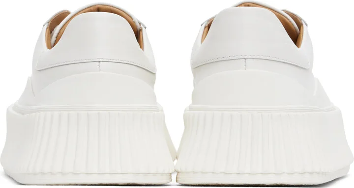 Jil Sander White Low-Top Platform Sneakers - Image 2
