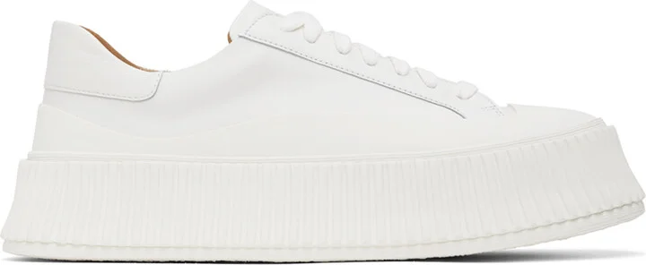 Jil Sander White Low-Top Platform Sneakers