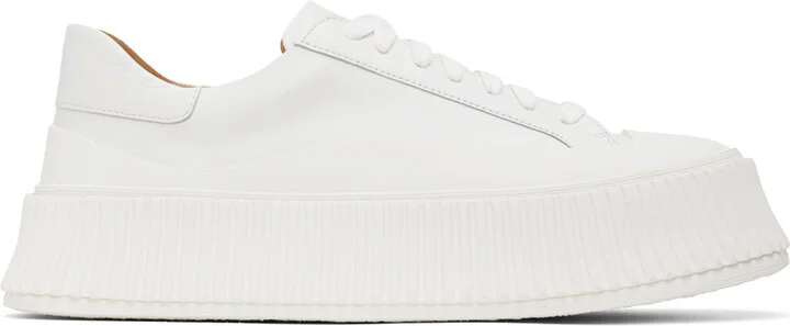 Jil Sander White Low-Top Platform Sneakers