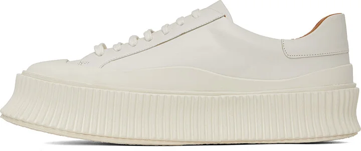 Jil Sander White Low-Top Sneakers - Image 3