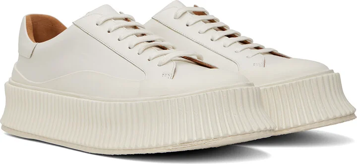 Jil Sander White Low-Top Sneakers - Image 4