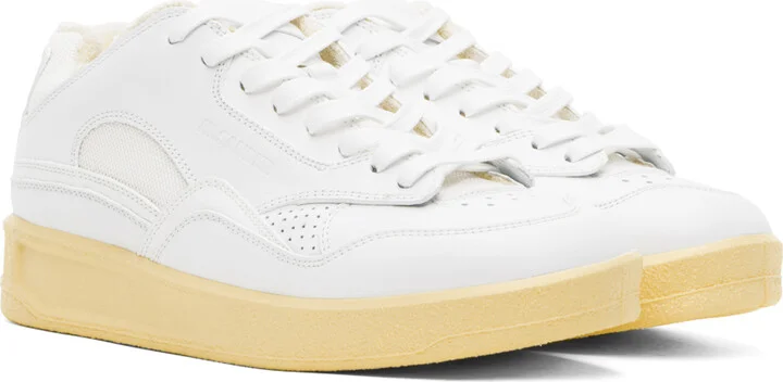Jil Sander White Low-Top Sneakers - Image 4