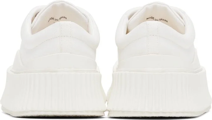 Jil Sander White Platform Sneakers - Image 2