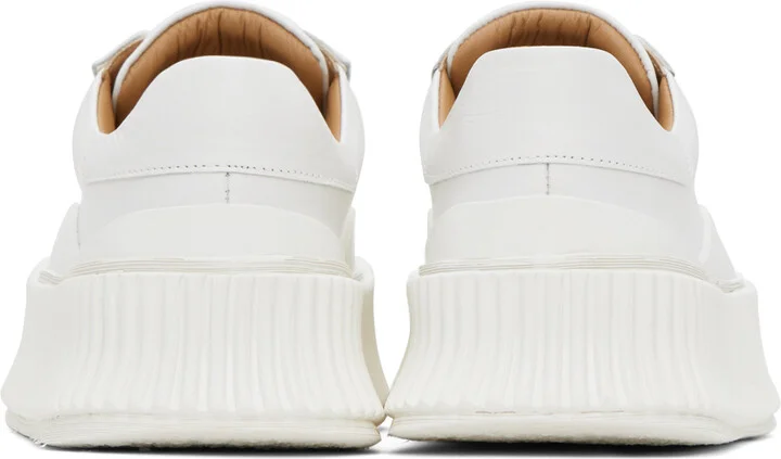 Jil Sander White Platform Sneakers - Image 2