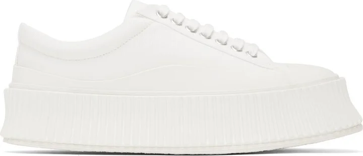 Jil Sander White Platform Sneakers
