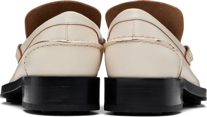 Jil Sander White Pointed Toe Loafers - Image 2