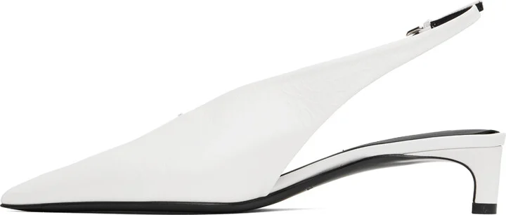 Jil Sander White Slingback Heels - Image 3