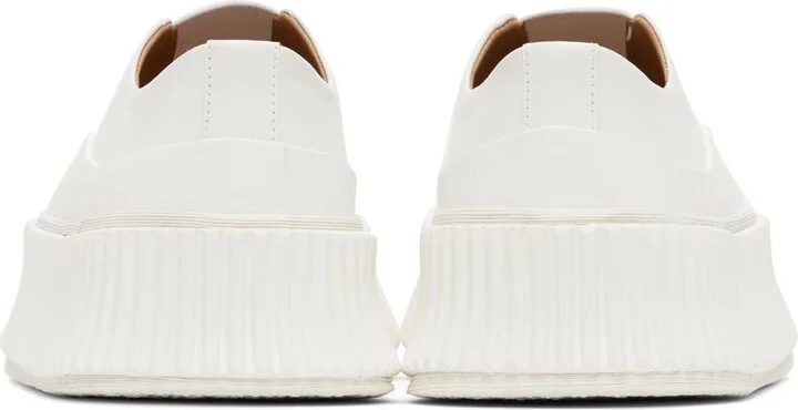 Jil Sander White Slip-On Platform Sneakers - Image 2