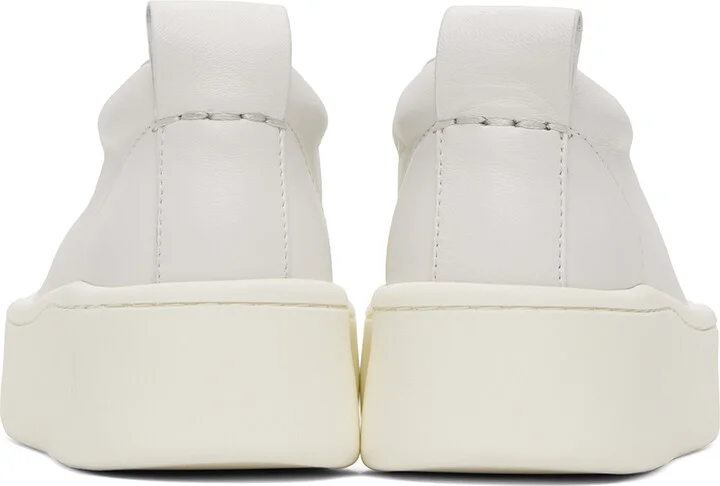 Jil Sander White Slip On Sneakers - Image 2