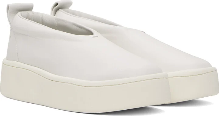 Jil Sander White Slip On Sneakers - Image 4