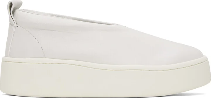 Jil Sander White Slip On Sneakers
