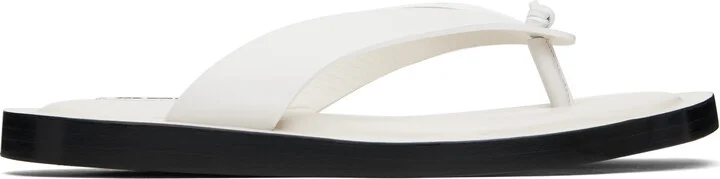 Jil Sander White Thong Sandals