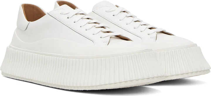 Jil Sander White Vulcanized Sneakers - Image 4