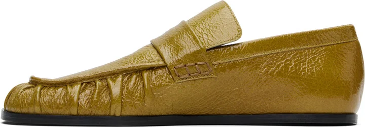 Jil Sander Yellow Patent Leather Loafers - Image 3