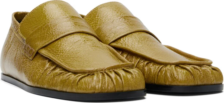 Jil Sander Yellow Patent Leather Loafers - Image 4