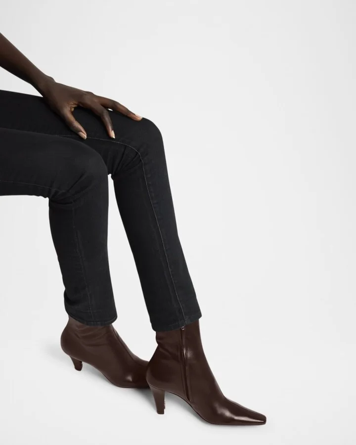 Jill Calfskin Ankle Booties - Image 8