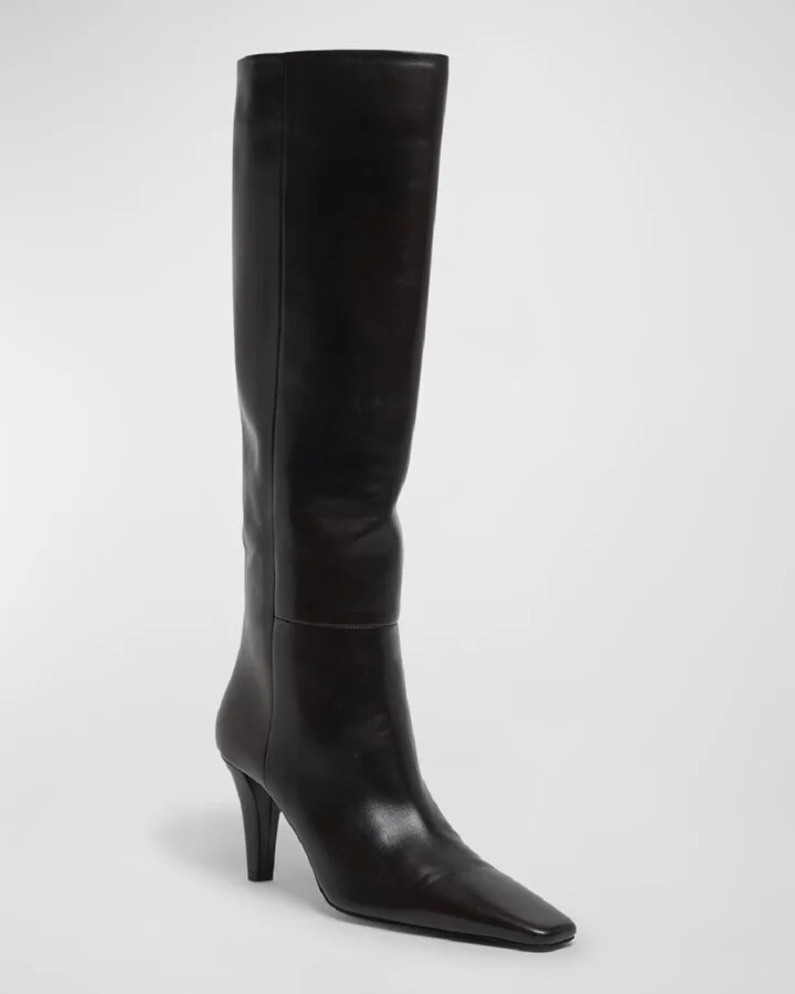 Jill Calfskin Knee Boots - Image 2