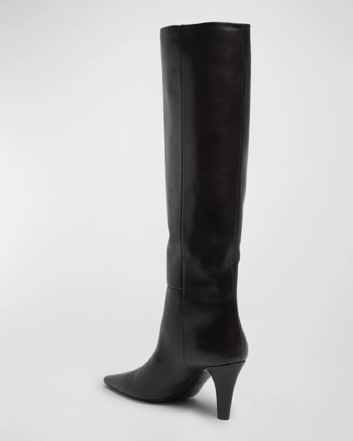 Jill Calfskin Knee Boots - Image 5