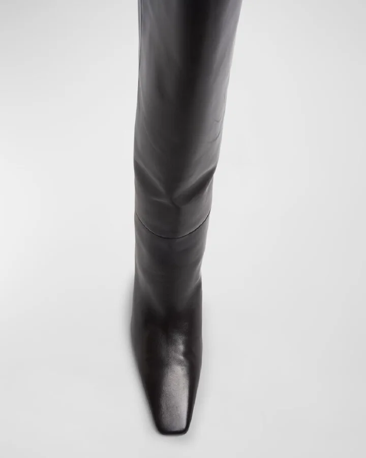 Jill Calfskin Knee Boots - Image 9