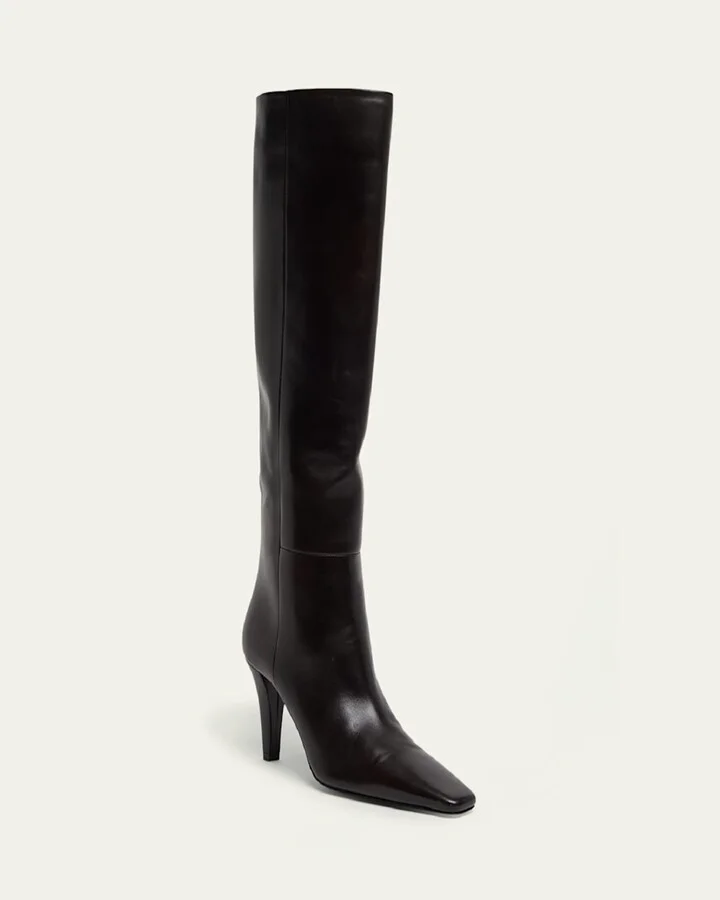 Jill Calfskin Knee Boots - Image 4