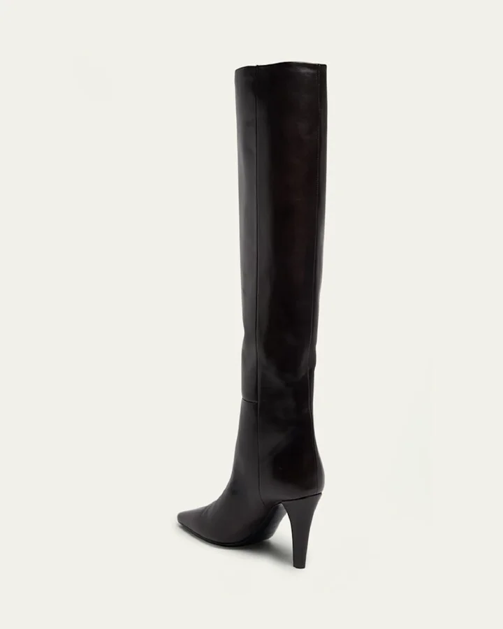 Jill Calfskin Knee Boots - Image 8