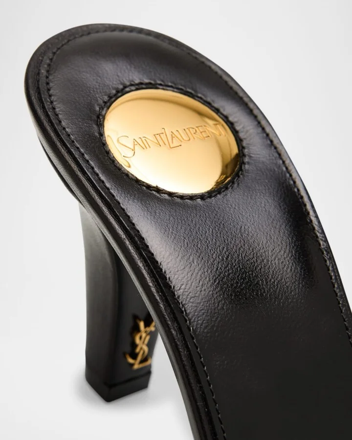 Jill Leather Crisscross Mule Sandals - Image 2