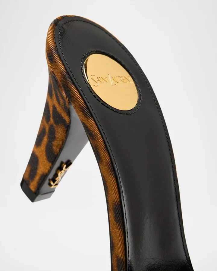 Jill Leopard Crisscross Mule Sandals - Image 2