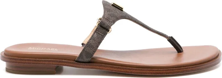 Jillian logo-plaque sandals