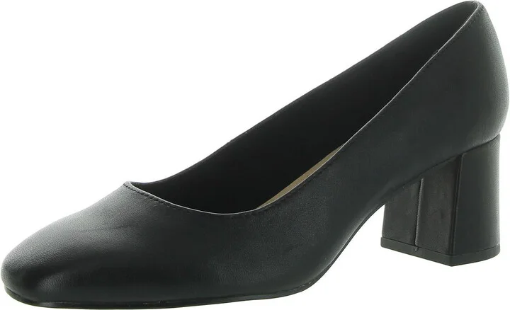 Jillian Womens Leather Slip-On Pumps