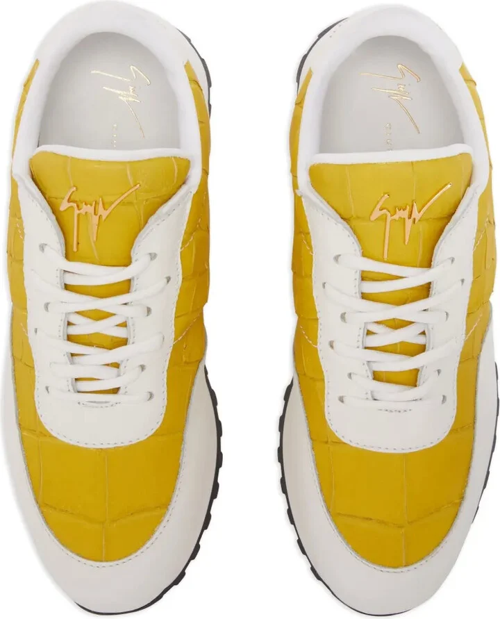 Jimi crocodile-effect leather sneakers - Image 4