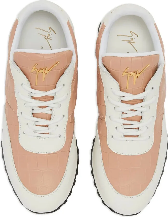 Jimi crocodile-effect leather sneakers - Image 4