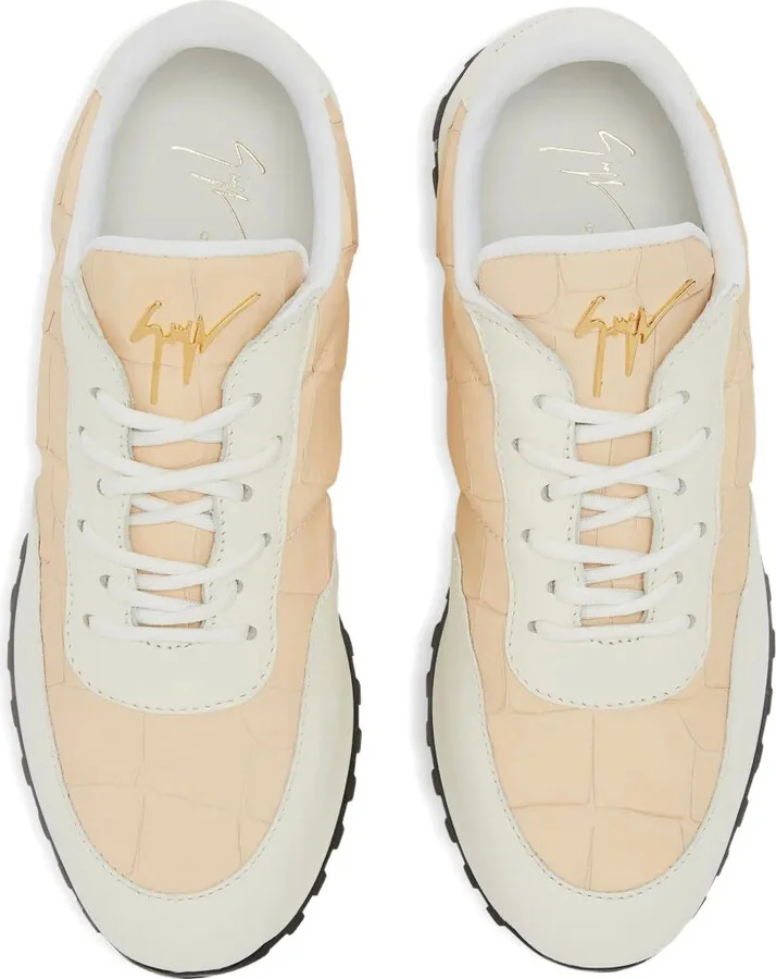 Jimi crocodile-effect leather sneakers - Image 4