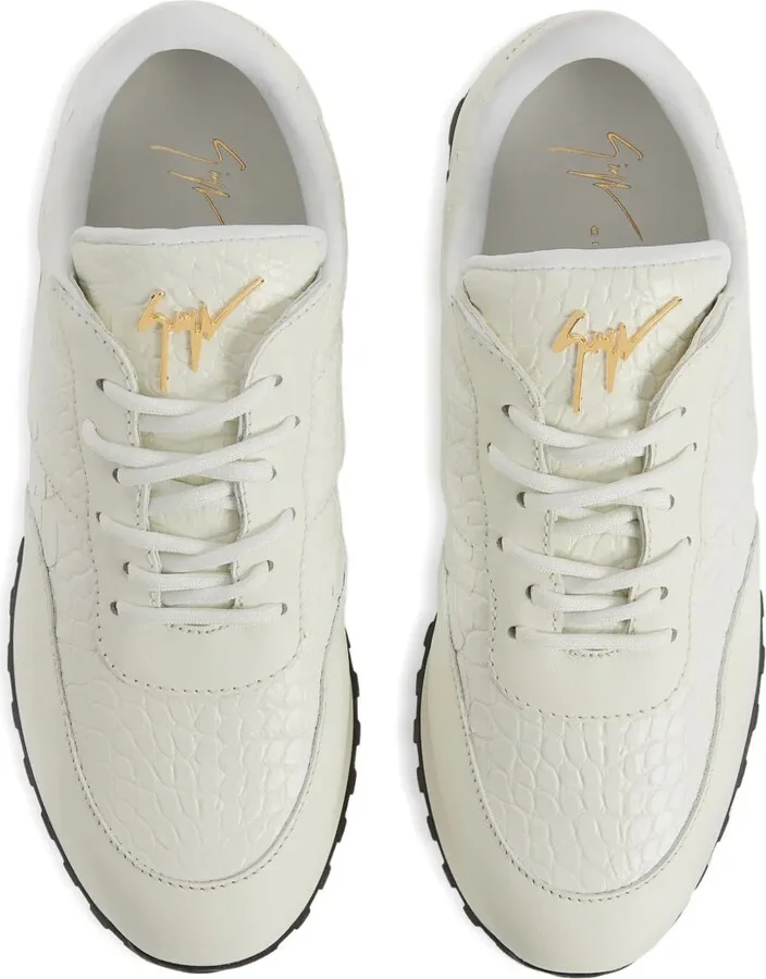 Jimi crocodile-effect leather sneakers - Image 4