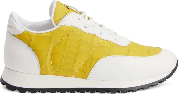 Jimi crocodile-effect leather sneakers