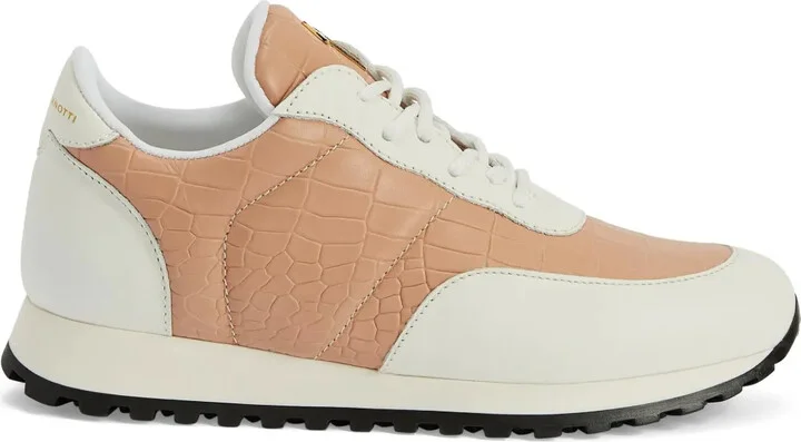 Jimi crocodile-effect leather sneakers