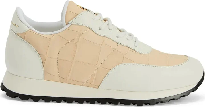 Jimi crocodile-effect leather sneakers