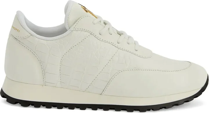 Jimi crocodile-effect leather sneakers