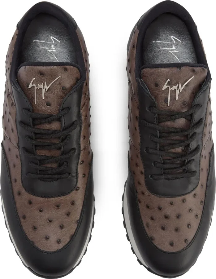 Jimi ostrich-leather sneakers - Image 4