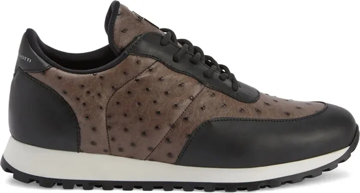 Jimi ostrich-leather sneakers