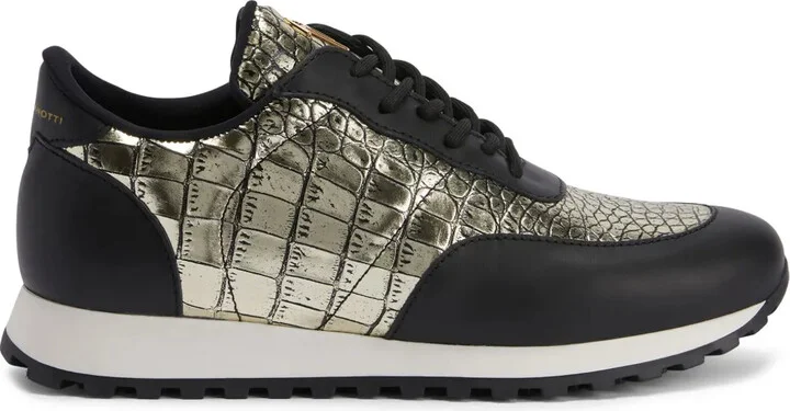 Jimi Running panelled metallic sneakers