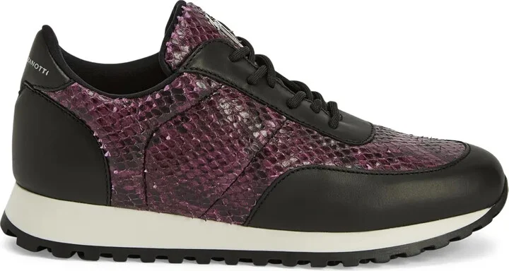 Jimi snakeskin leather sneakers